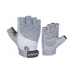 Перчатки для тренировок женские Sporter Weightlifting Gloves Grey/Grey, M, Серый/серий