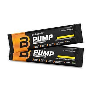 Передтренувальний комплекс BioTech (Pump Caffeine Free), 11 г, Тропічний фрукт