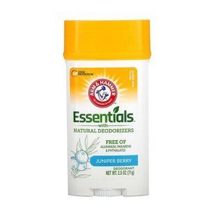 Натуральный дезодорант для мужчин и женщин без запаха (Essentials with Natural Deodorizers Deodorant Unscented), Arm & Hammer, 71 г, Ягода можжевельника
