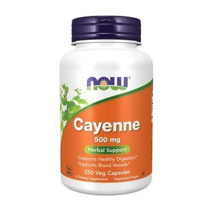 Кайєнський перець (Cayenne) 450 мг, Now Foods, 250 веган капсул
