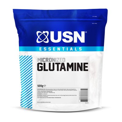 Глютамін мікронізований порошок USN (Glutamine Micronized) 500 г, Неприправлений 07743-01 фото