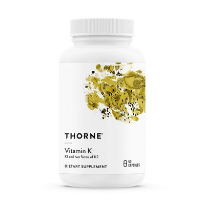 Вітамін К (Vitamin K), Thorne Research, 60 капсул 20362-01 фото