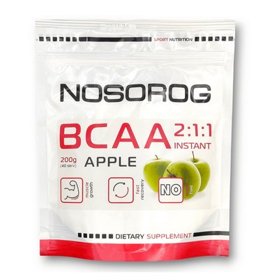 Амінокислоти BCAA 2:1:1 Instant NOSOROG 200 г, Яблуко 10018-03 фото