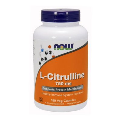 Л-Цитрулін NOW (L-Citrulline) 750 мг 180 веган капсул 07249-01 фото