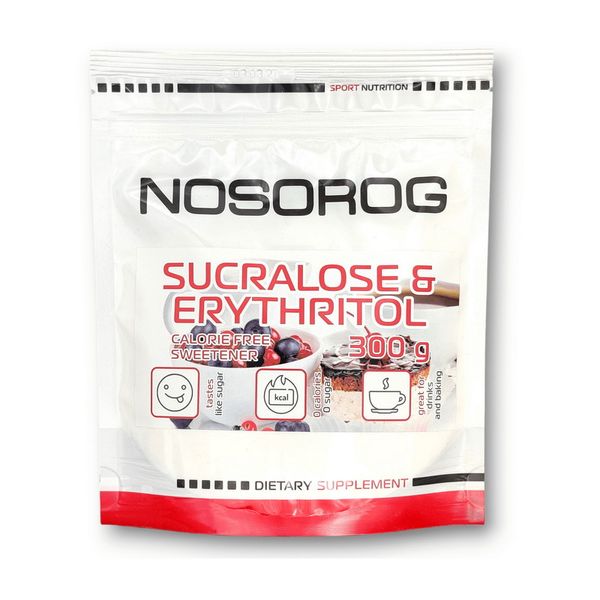 Низкоуглеводный подсластитель NOSOROG (Sucralose + Erythritol), 300 г 18198-01 фото