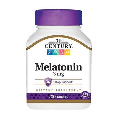 Мелатонін (Melatonin) 3 мг, 21st Century, 200 табл 11239-01 фото