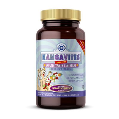 Вітаміни для дітей Кангавітес (Kangavites), Solgar, 120 жувальних табл. 18533-01 фото