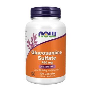 Глюкозамин сульфат (Glucosamine Sulfate) 750 мг, Now Foods, 120 веган капсул