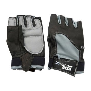 Перчатки для фитнеса Sporter Dead Lift Gloves Black/Grey, L, Черный/серый 21488-02 фото