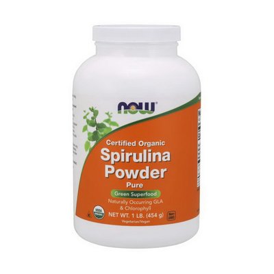Спіруліна органічна (Spirulina Powder), Now Foods, 454 г, Чистий 18571-01 фото