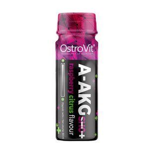 Аргинин АКГ жидкий OstroVit (A-AKG Shot) 80 мл, Малина цитрусовая