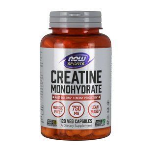 Креатин Моногидрат NOW (Creatine) 750 мг, 120 капсул