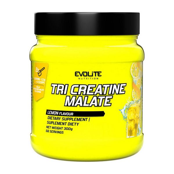 Три Креатин Малат (Tri Creatine Malate) Evolite Nutrition в порошке, 300 г, Лимон 22163-03 фото