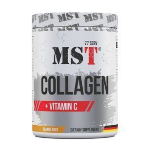 Коллаген с Витамином Ц (Collagen + Vitamin C), MST, 500,5 г, Апельсиновый сок