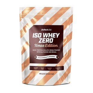 Сироватковий протеїн ізолят BioTech Iso Whey Zero Xmas Edition 500 г, Імбирний пряник