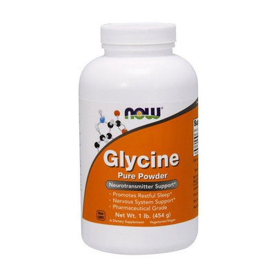 Гліцин у порошку NOW (Glycine Pure Powder) 454 г 09988-01 фото