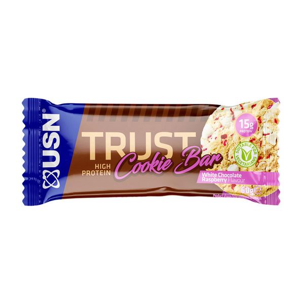 Протеиновый Батончик USN Trust Cookie Bar, 60 г, Белый шоколад малина 21995-01 фото