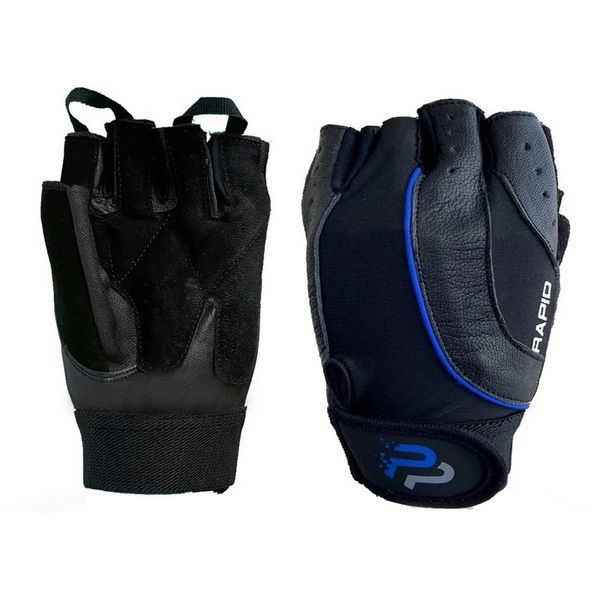 Перчатки для фитнеса PowerPlay Fitness Gloves Black-Blue 9138, L 20945-02 фото