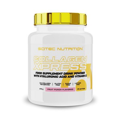 Колаген гідролізований (Collagen Xpress), Scitec Nutrition, 475 г, Фруктовий пунш 21035-03 фото