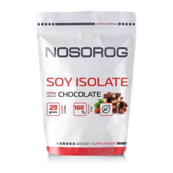 Соевый протеин изолят NOSOROG Soy Isolate 1000 г, Шоколад 10013-01 фото