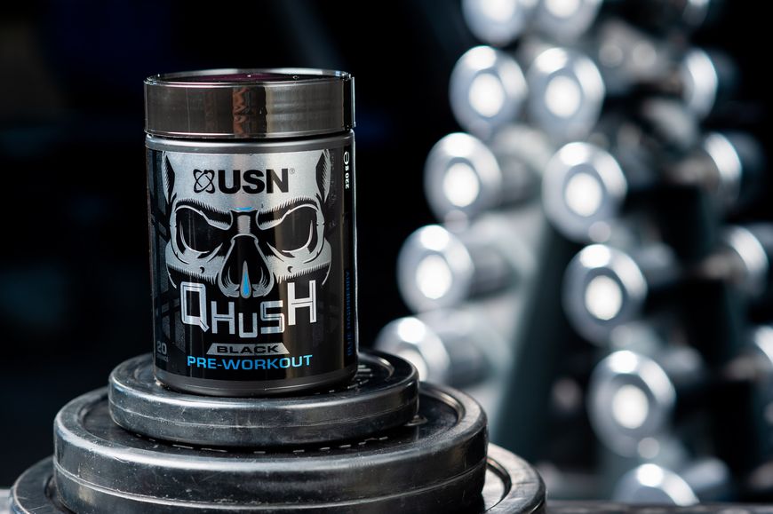 Предтренировочный комплекс USN (Qhush Black Pre-workout), 220 г, Голубая малина 21987-02 фото