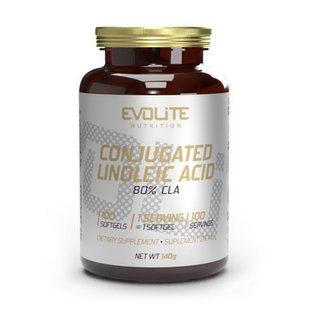 Конъюгированная линолевая кислота (Conjugated Linoleic Acid) Evolite Nutrition, 100 мягких капсул 22226-01 фото