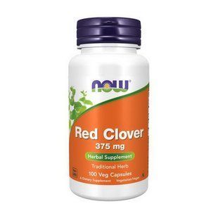Красный клевер (Red Clover) 375 мг, Now Foods, 100 мягких веган капсул