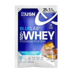Сироватковий протеїн USN Blue Lab 100% Whey Premium Protein 34 г, Солона карамель