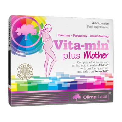Вітаміни для вагітних (Vita-Min Plus Mama), Olimp, 30 капсул 01161-01 фото