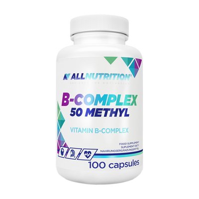 Комплекс вітамінів B (B-Complex 50 Methyl), All Nutrition, 100 капсул 22274-01 фото