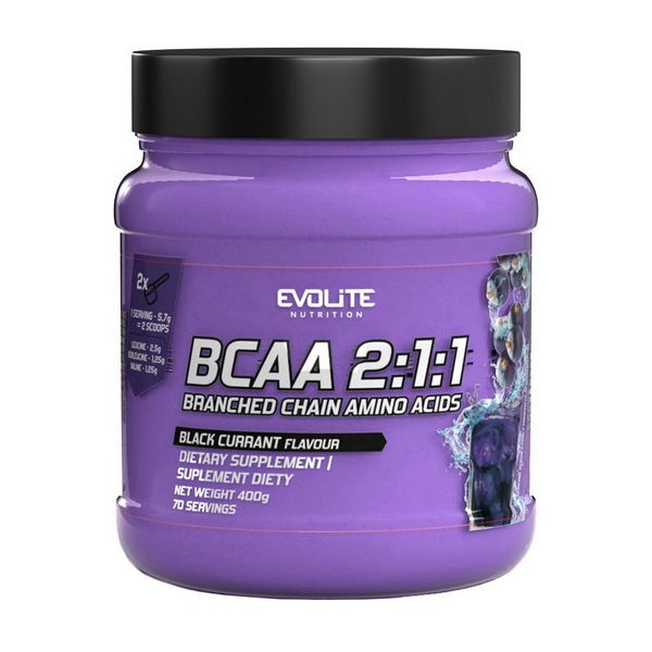 Аминокислоты BCAA 2:1:1 Evolite Nutrition 400 г, Черная смородина 22164-01 фото