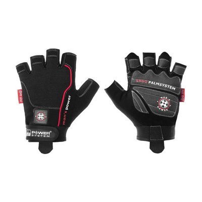 Рукавички для фітнесу Power System Mans Power Gloves Black 2580BK, XL 20911-03 фото