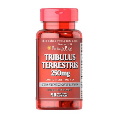 Трибулус стимулятор тестостерону Puritan's Pride (Tribulus Terrestris) 250 мг, 90 капсул 08362-01 фото