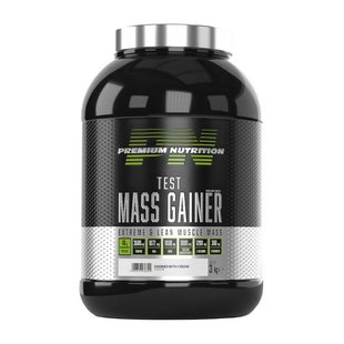 Гейнер высокобелковый Premium Nutrition Test Mass Gainer 3000 г, Кафе фраппе 22647-01 фото