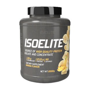 Сывороточный протеин изолят Evolite Nutrition Iso Elite 2000 г, Банан 22740-01 фото