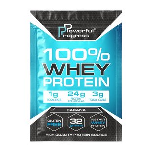 Сывороточный протеин изолят Powerful Progress 100% Whey Protein 32 г, Капучино 19711-04 фото