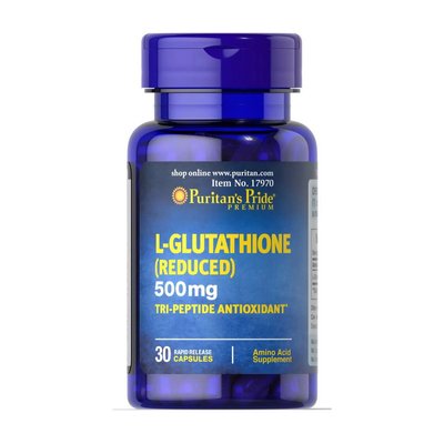 L-Глутатіон (L-Glutathione Reduced) 500 мг, Puritan's Pride, 30 капсул 18911-01 фото