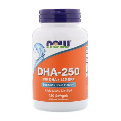 Риб'ячий жир (DHA-250/125 EPA), Now Foods, 120 м'яких капсул 09144-01 фото