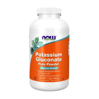 Калій Глюконат у порошку (Potassium Gluconate Pure Powder), Now Food, 454 г 20100-01 фото