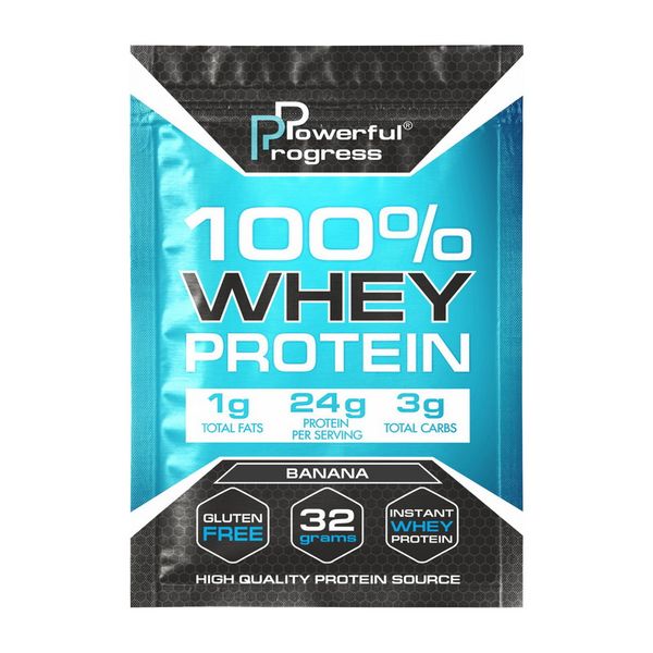 Сывороточный протеин изолят Powerful Progress 100% Whey Protein 32 г, Капучино 19711-04 фото