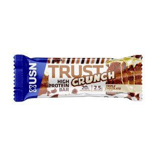 Протеїновий Батончик USN Trust Crunch, 60 г, Потрійний шоколад