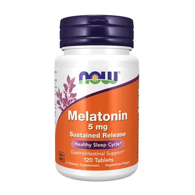 Мелатонін (Melatonin) 5 мг, Now Foods, 120 табл 21180-01 фото