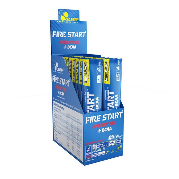 Энергетический Гель с ВСАА Olimp (Fire Start Energy Gel + BCAA), 36 г, Оранжевый 09191-01 фото