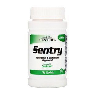 Полівітамінна та мультимінеральна добавка (Sentry Multivitamin & Multimineral Supplement), 21st Century, 130 табл