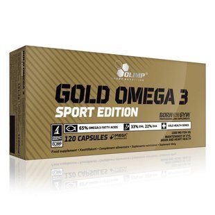 Рыбий жир (Gold Omega Sport Edition), Olimp, 120 капсул