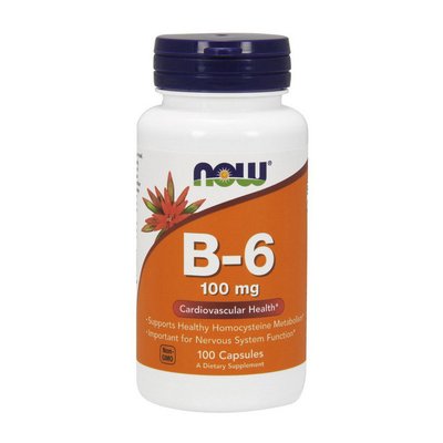 Вітамін B6 (Vitamin B6) 100 мг, Now Foods, 100 капсул 06666-01 фото