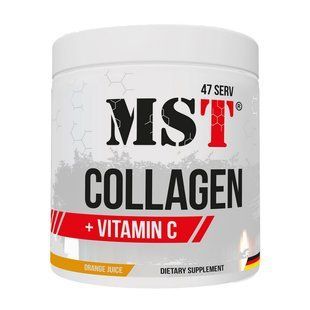 Коллаген и Витамин C (Collagen + Vitamin C), MST, 305,5 г, Зеленое яблоко