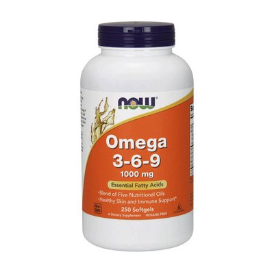 Омега 3-6-9 (Omega 3-6-9), Now Foods, 250 м'яких капсул 04557-01 фото