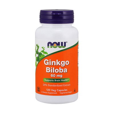Гінкго Білоба (Ginkgo Biloba) 60 мг, Now Foods, 120 капсул 06456-01 фото