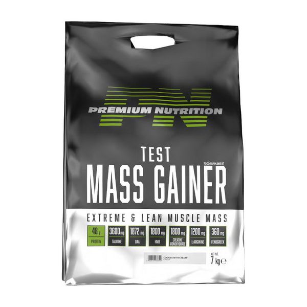 Гейнер высокобелковый Premium Nutrition Test Mass Gainer 7000 г, Кафе фраппе 22648-01 фото